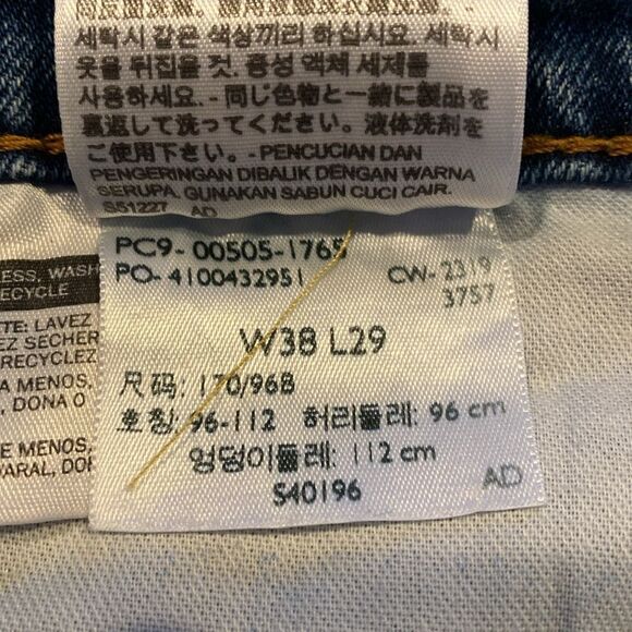 Levi’s 505 Men’s Regular Fit Tapered Leg Jeans Size 38x29 - Picture 5 of 7